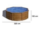 gre pacific ronde Ø300 x 120 cm piscine hors sol en acier
