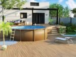 gre pacific ronde Ø300 x 120 cm piscine hors sol en acier
