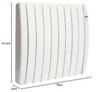 Haverland RC8TTS Inerzia - Radiateur électrique pierre naturelle à haute inertie 1200 W, indicateur de consommation, utilisation 1-6h/jour, +/- 12-19 m², Blanc – Image 3