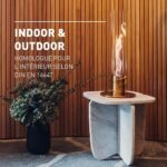 höfats - Spin 120 Or - Feu de Table pour l'intérieur et l'extérieur - Cheminée de Table, photophore, Torche de Jardin et cheminée au bioéthanol en Acier Inoxydable – Image 4