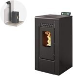 INTERSTOVES - Pack INTERSTOVES Poêle à granules GIOIA 9 Etanche + Kit Conduit Ventouse (sortie façade) - Noir