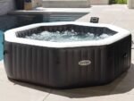 intex octogonale jet & bubble deluxe 28462ex Ø218x71 cm piscine hydromassage spa