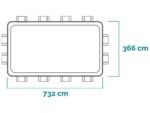 intex ultra xtr frame 26368np 732x366x132 cm piscine hors sol + kit nettoyage et volleyball