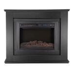 Juskys Cheminée électrique 1000/2000W avec Chauffage, cheminée, Effet Flamme, télécommande, éclairage LED et minuterie - Cheminée électrique sur Pied (Noir)(98x28x81cm) – Image 6