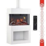 KAMINIO Cheminée Electrique HENRI avec tuyau de poêle - Poêle Électrique avec chauffage, effet de flamme 3D, compartiment à bois, télécommande (Blanc) – Image 5