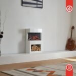 KAMINIO Cheminée Electrique Henri - Poêle Électrique avec Chauffage, Effet de Flamme 3D, Compartiment à Bois, télécommande (Blanc) – Image 2