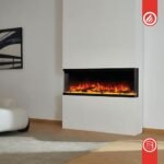 KAMINIO LEA 3 in 1 Electric Fireplace with Panoramic View, Heating, 3D Flame Effect, 12 Flame Colours, Remote Control (60 Inches) – Image 2
