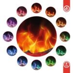 KAMINIO LEA 3 in 1 Electric Fireplace with Panoramic View, Heating, 3D Flame Effect, 12 Flame Colours, Remote Control (60 Inches) – Image 4