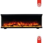 KAMINIO LEA 3 in 1 Electric Fireplace with Panoramic View, Heating, 3D Flame Effect, 12 Flame Colours, Remote Control (60 Inches) – Image 7