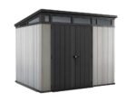 keter artisan gris abri de jardin avec porte double battant 277x218x226 cm