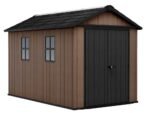 keter newton plus 7511/1175 abri de jardin avec porte à double battant et fenêtres 230 x 350 x 246 cm