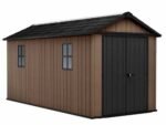 keter newton plus 7515/1575 abri de jardin avec porte à double battant et fenêtres 230 x 476 x 246 cm