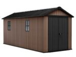 keter newton plus 7517/1775 abri de jardin avec porte à double battant et fenêtres 230 x 539 x 246 cm