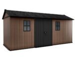 keter newton plus 7517/1775 abri de jardin avec porte à double battant et fenêtres 230 x 539 x 246 cm