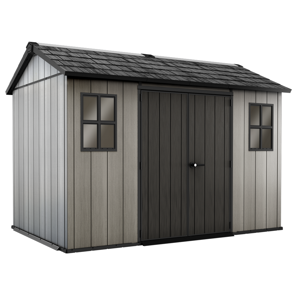 keter oakland 1175 abri de jardin avec fenêtres frontales 350x229x254 cm