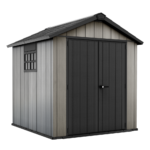 keter oakland 757 abri de jardin avec porte à double battant et fenêtre 229x223.5x242 cm