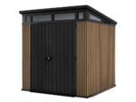 keter signature venetian 7x7 abri de jardin avec porte à double battant 214x218x226 cm