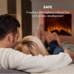 KLARSTEIN Aosta Light & Fire - Cheminée électrique effet flamme, Cheminée électrique chauffante, 1000 ou 2000W, Commande de démarrage adaptative, Minuterie, Boîtier en MDF,... – Image 2