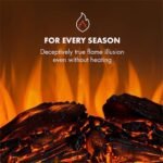 KLARSTEIN Aosta Light & Fire - Cheminée électrique effet flamme, Cheminée électrique chauffante, 1000 ou 2000W, Commande de démarrage adaptative, Minuterie, Boîtier en MDF,... – Image 7