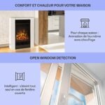 Klarstein Cheminée Electrique d'Intérieur, Chauffage Electrique de 1800W, Fausse Cheminée Decorative avec Effet Flamme en LED, Télécommande Inclus, Programmable, Minuterie,... – Image 4