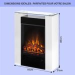 Klarstein Cheminée Electrique d'Intérieur, Chauffage Electrique de 1800W, Fausse Cheminée Decorative avec Effet Flamme en LED, Télécommande Inclus, Programmable, Minuterie,... – Image 5