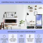 Klarstein Cheminee Electrique Effet Flamme, Cheminée Electrique Decorative Chauffante de 2000W, Télécommande et Minuterie, Fausse Cheminée a LED, Chauffage Cheminée Électrique... – Image 6