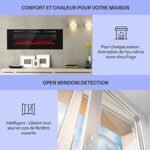 Klarstein Cheminée Electrique Encastrable, Chauffage Electrique de 1800W, Fausse Cheminée Decorative Murale avec Effet Flamme en LED, Télécommande Inclus, Programmable,... – Image 4
