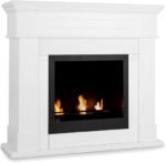 KLARSTEIN Phantasma Manor - cheminée à l'éthanol, 3,4 KW, brûleur de sécurité, Isolation en céramique, autonomie 2,5h, jusqu'à 30m², Aide à l'extinction, inodore, Verre de...