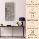 Klarstein Radiateurs Chauffage Radiant Electrique IP24, Chauffage salle de bain infrarouge Intelligent WiFi et App, Radiateur Electrique Mural 700W, Heater avec Détection... – Image 2