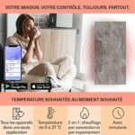 Klarstein Radiateurs Chauffage Radiant Electrique IP24, Chauffage salle de bain infrarouge Intelligent WiFi et App, Radiateur Electrique Mural 700W, Heater avec Détection... – Image 3