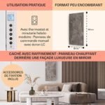 Klarstein Radiateurs Chauffage Radiant Electrique IP24, Chauffage salle de bain infrarouge Intelligent WiFi et App, Radiateur Electrique Mural 700W, Heater avec Détection... – Image 6