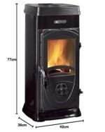 La Nordica - Super Junior - Poêle à bois panoramique, noir – Image 7