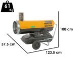 master bv 110 e générateur d'air chaud à gasoil à chauffage indirect