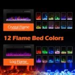 Mystflame Crystal 60 Electric Wall Fireplace with Wi-Fi, 152 cm, Ultra Thin 8 cm, 12 Flame Colours, Thermostat 750/1500W, Comfortable Stove, Touch Screen and Timer – Image 2