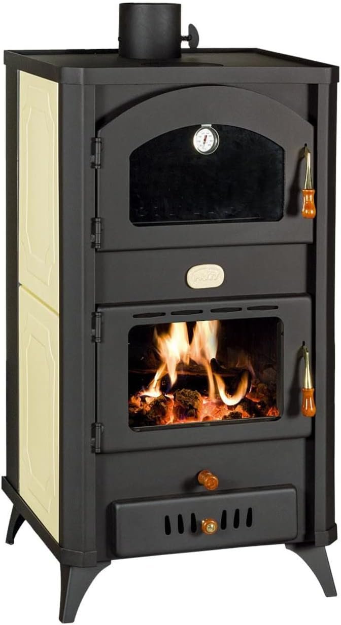 Prity FG W18R Poêle à bois avec four de cuisson intégré, 23 kW
