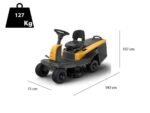rider tracteur tondeuse stiga swift 372e batteries epower largeur de coupe 72 cm