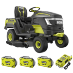 ryobi ry72tmx117 310 tracteur tondeuse à batterie 72v / 3x10ah