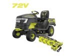 ryobi ry72tmx117 310 tracteur tondeuse à batterie 72v / 3x10ah