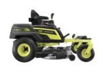 ryobi ztrx107 tracteur tondeuse sur batterie rayon de braquage zéro 72v/20ah coupe de 107cm 2en1