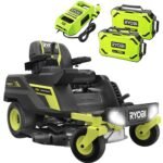 ryobi ztrx76 tondeuse autoportée à batterie et rayon de braquage zéro 72v/20 ah coupe de 76 cm 2en1