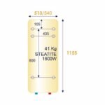 Steatis 150L Vertical Wall Mounted Water Heater – Image 4