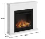 TAGU Frode Cheminée électrique avec Chauffage, 1500W, Programmable sur 7 Jours, Thermostat numérique, Télécommande (Blanc Pur) – Image 6