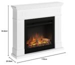 TAGU Larsen Cheminée électrique avec Chauffage, 1500W, Programmable sur 7 Jours, Thermostat numérique, Télécommande (Blanc Absolu) – Image 6