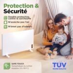 Termoplaza Infrarouge Radiateur Électrique 700W jusqu'à 20 m² - Chauffage Électrique avec Thermostat - Convecteur Électrique - Radiateur Électrique Mobile Blanc - Chauffage... – Image 5