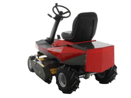 tracteur tondeuse électrique carino moteur à batterie 48v/200 ah largeur de coupe 110 cm