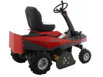 tracteur tondeuse électrique carino moteur à batterie 48v/200 ah largeur de coupe 110 cm